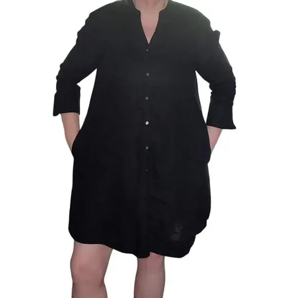 knee length dresses for ladies Jane Shirt Dress in Linen Viscose – Rosie Assoulin
